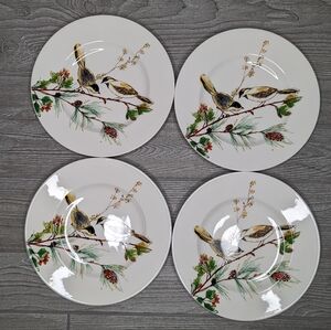 Lenox 9 inch winter spring accent plate set dinner / desert plates